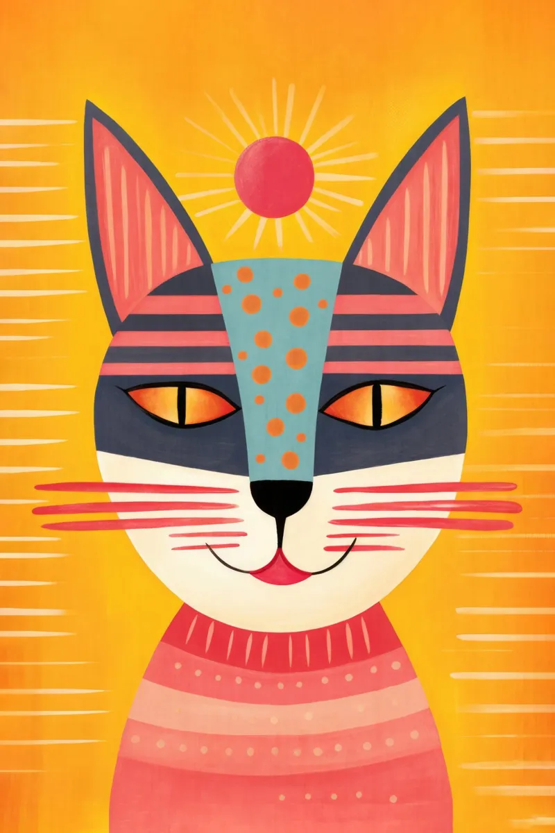 Gatto capriccioso con baffi e attitudine poster con telaio in alluminio da Andrea Haase Animal Love