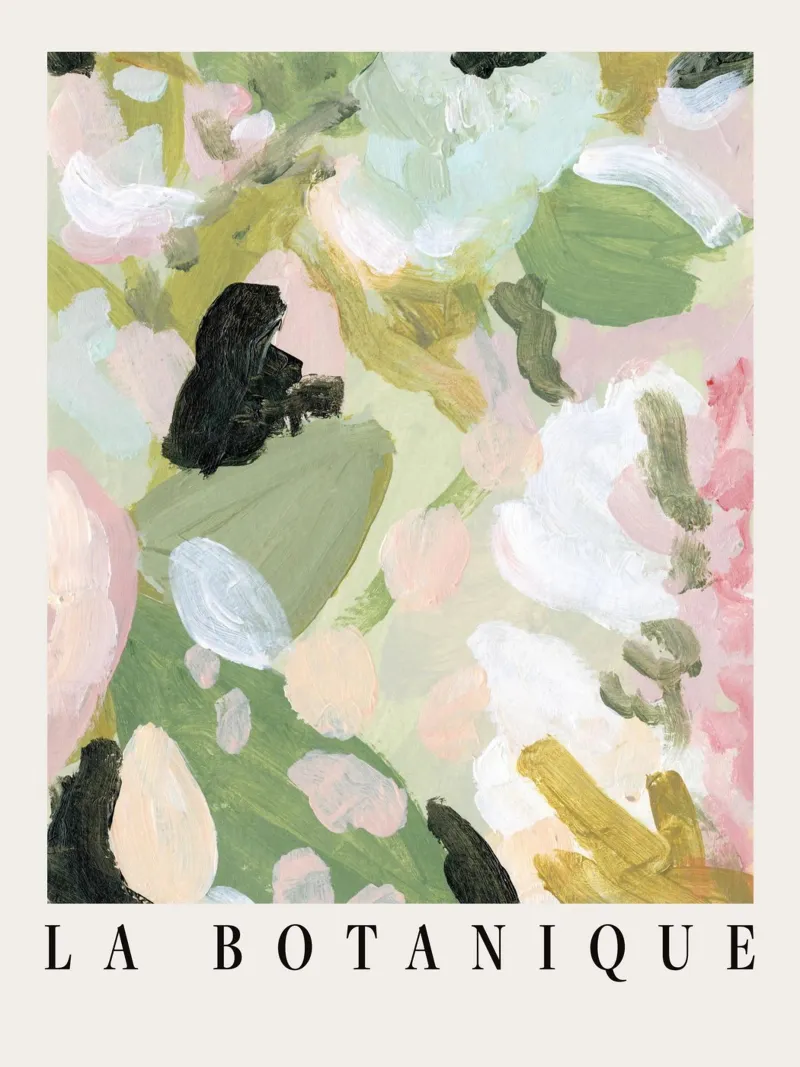 fiori botanici astratti poster con telaio in alluminio da Craig Harris