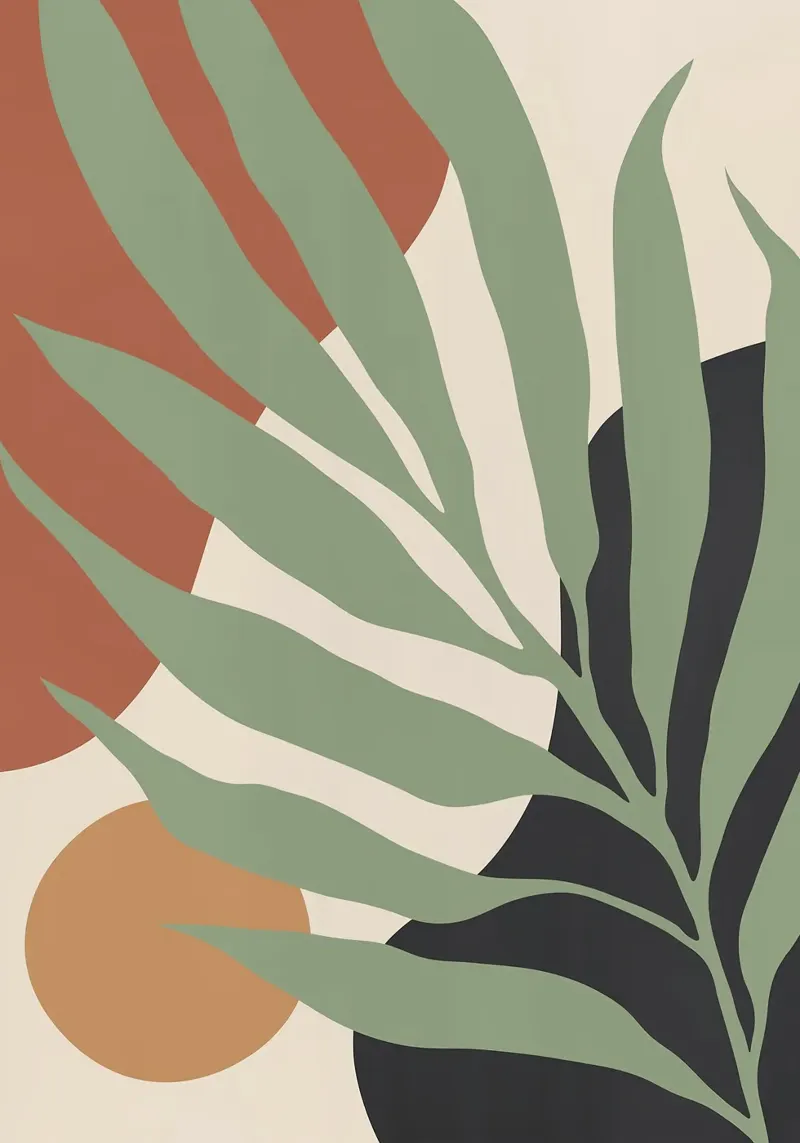 foglia fogliame pianta botanica poster con telaio in plastica da Patrick M Gerber