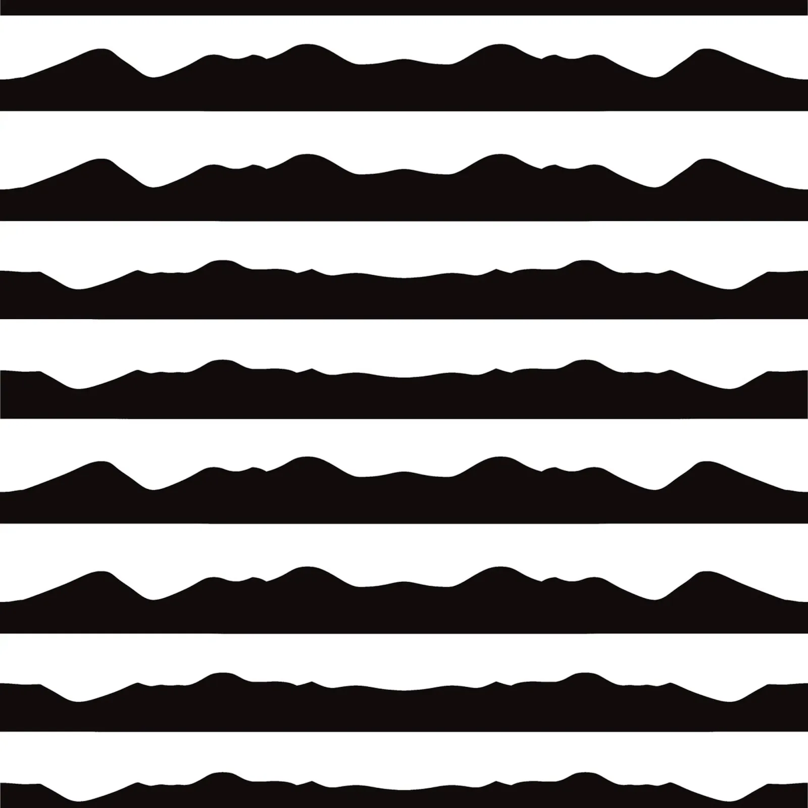 Mountains horizon pattern 03 canvas by Little Dean