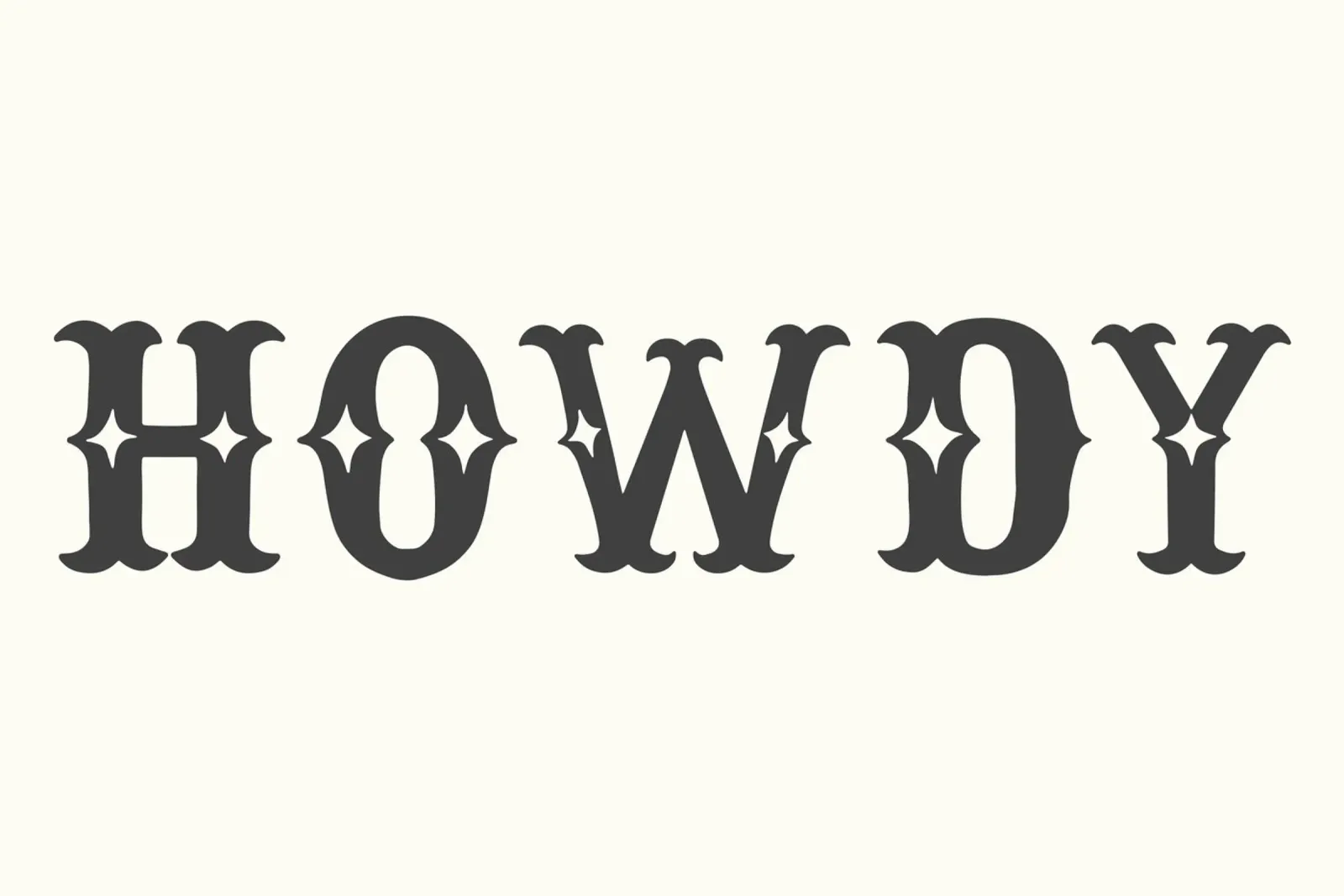 Howdy – Minimal Western Print canvas by Vivdesign
