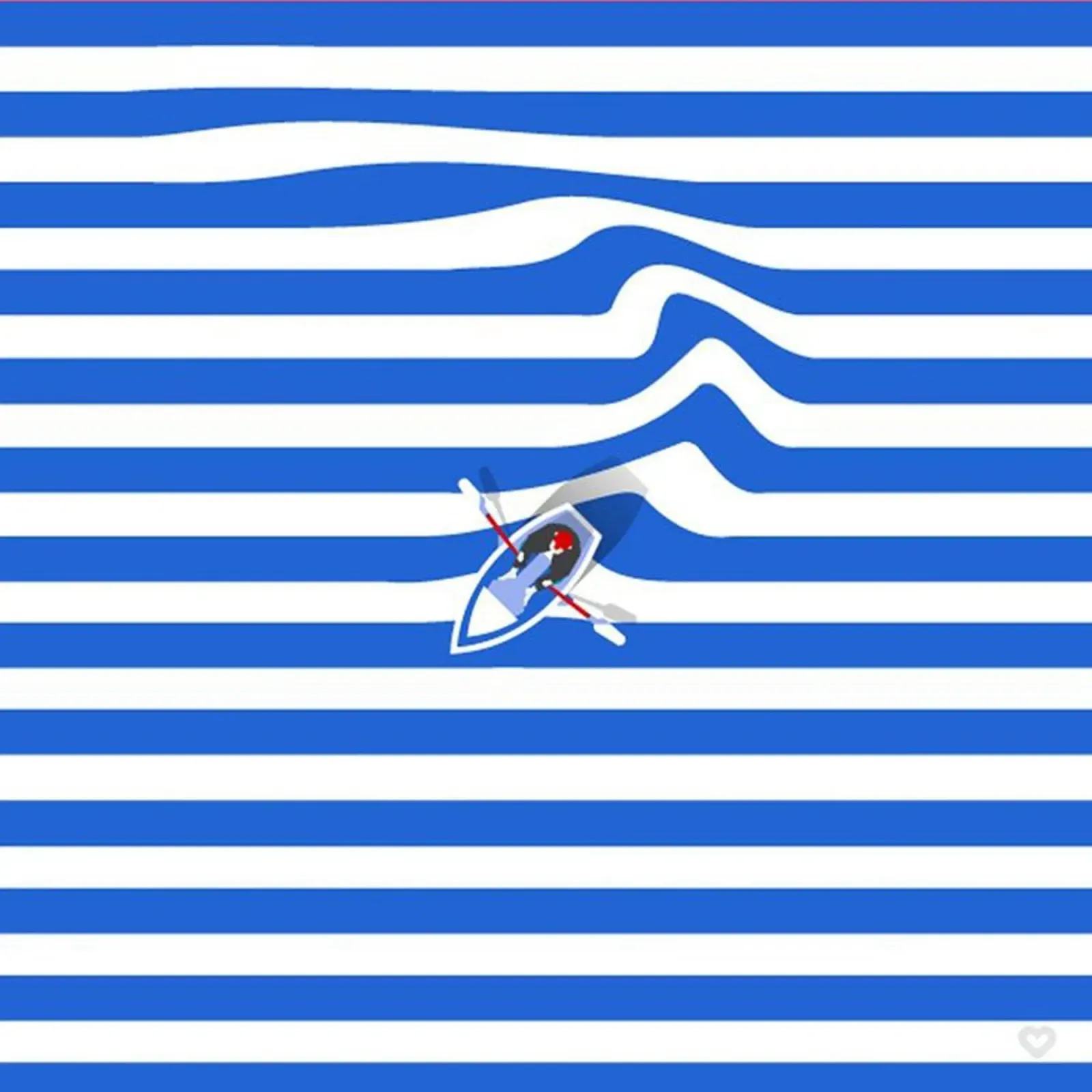 Navigare nel mare poster con telaio in legno da cosmos studio