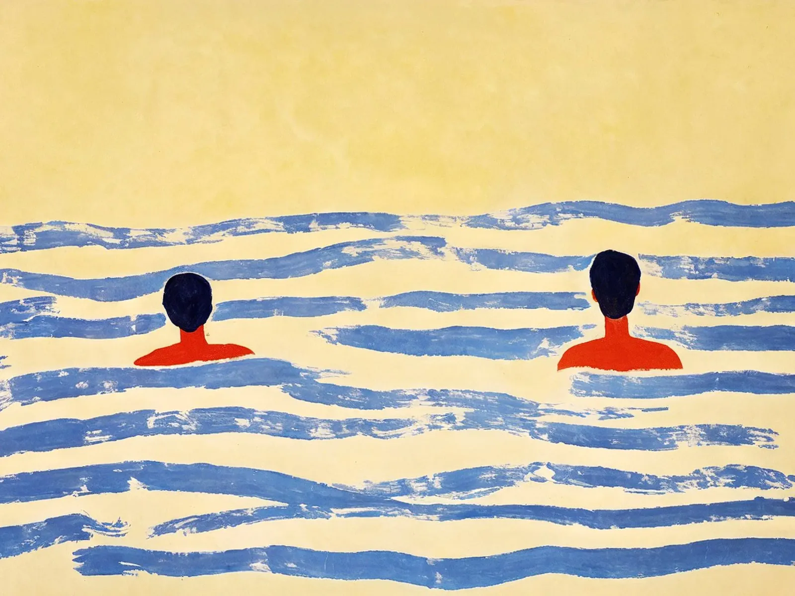 In the Sea of Calm poster con telaio in alluminio da Studio Sori