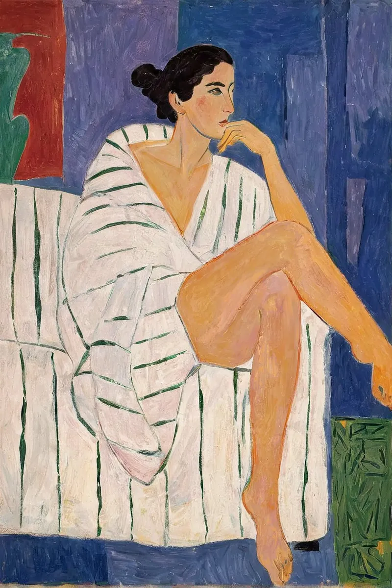 Femme en Repos poster con telaio in legno da Studio Sori