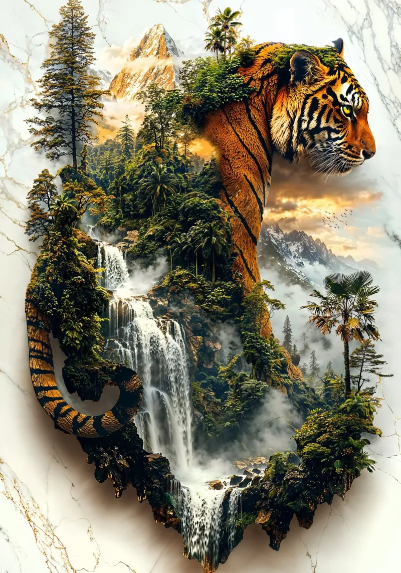 Guardian of Jungle's Might poster con telaio in alluminio da Pixaverse