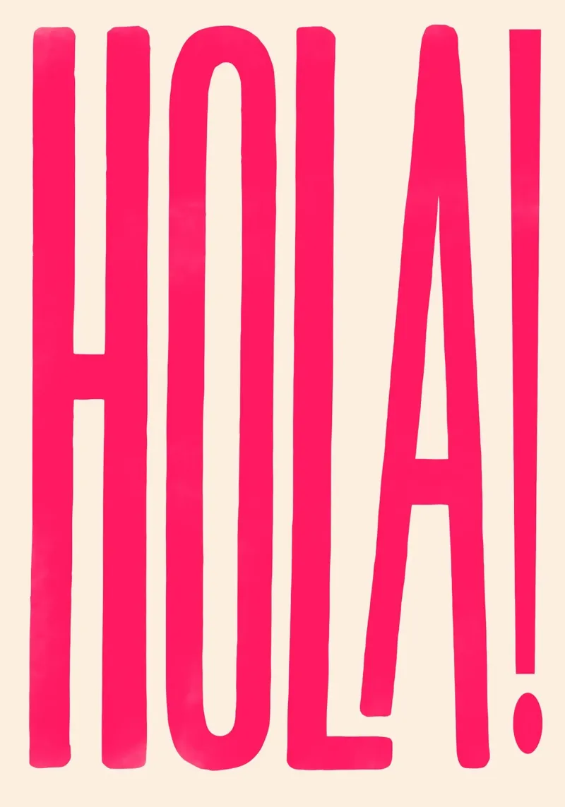 Hola Typography poster da Attaboy Dsgn