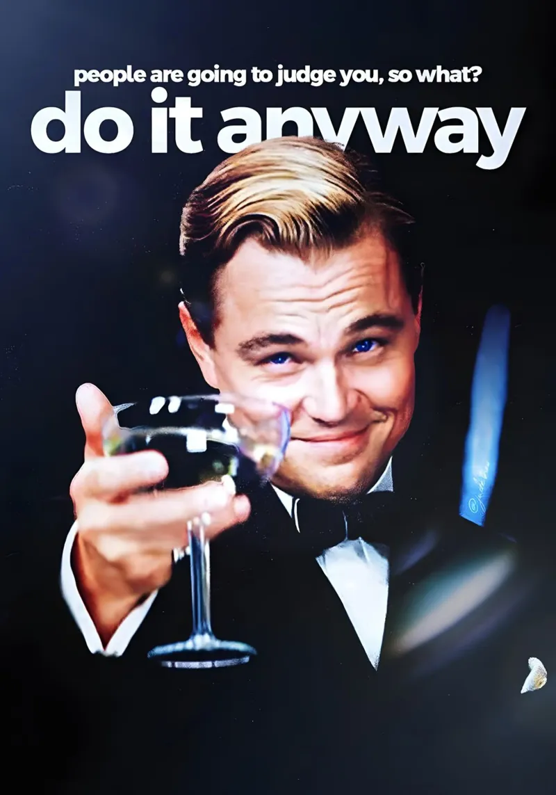do it anyway poster con telaio in legno da Type & Tape