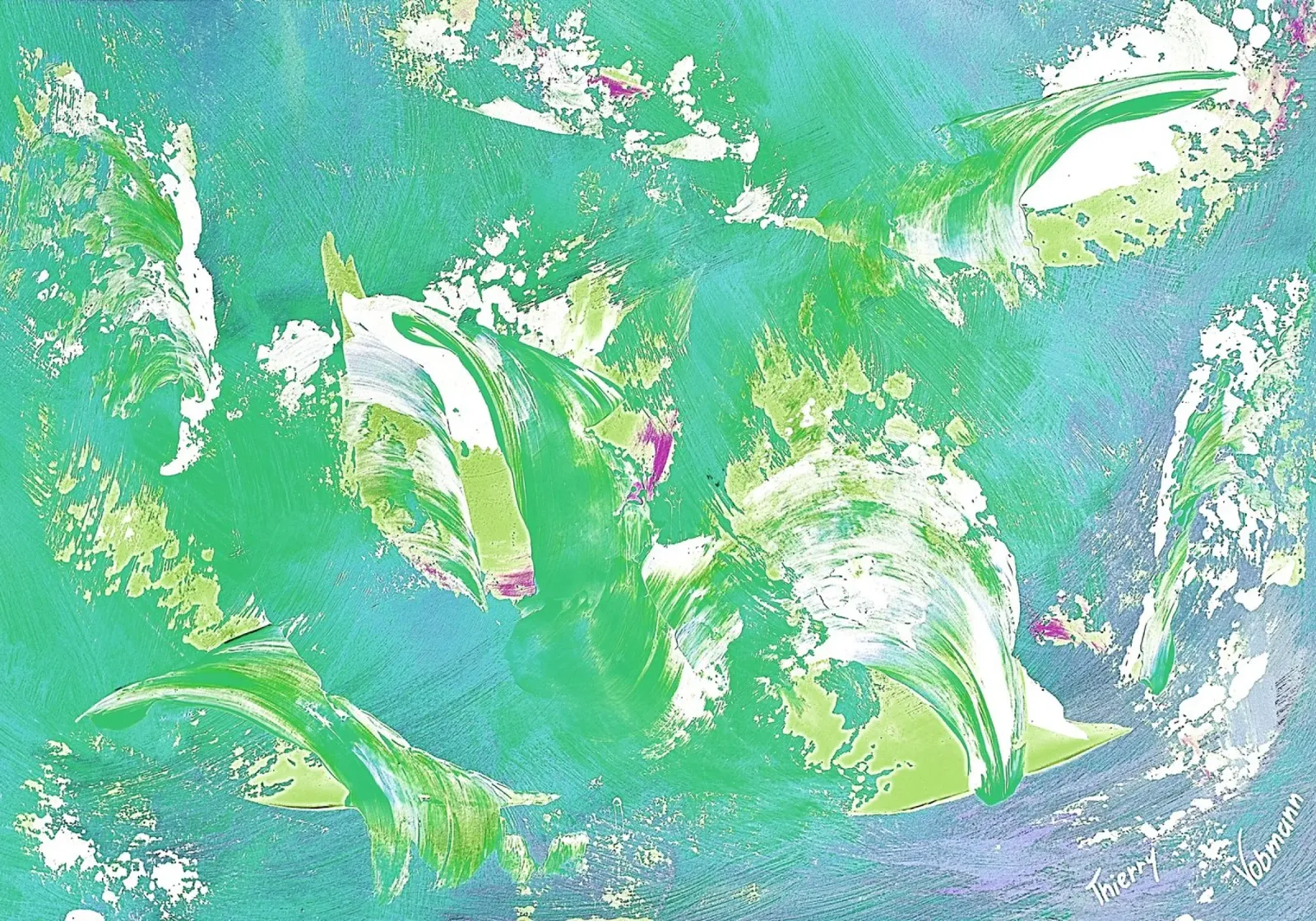 IDEAL GIFT 67 invers poster con telaio in alluminio da Thierry Vobmann Abstract painting
