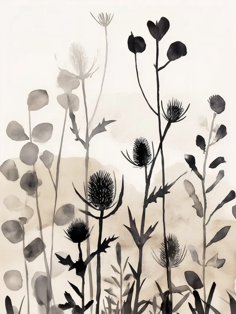 Silenzio selvaggio poster con telaio in legno da Sophia Calder Studio