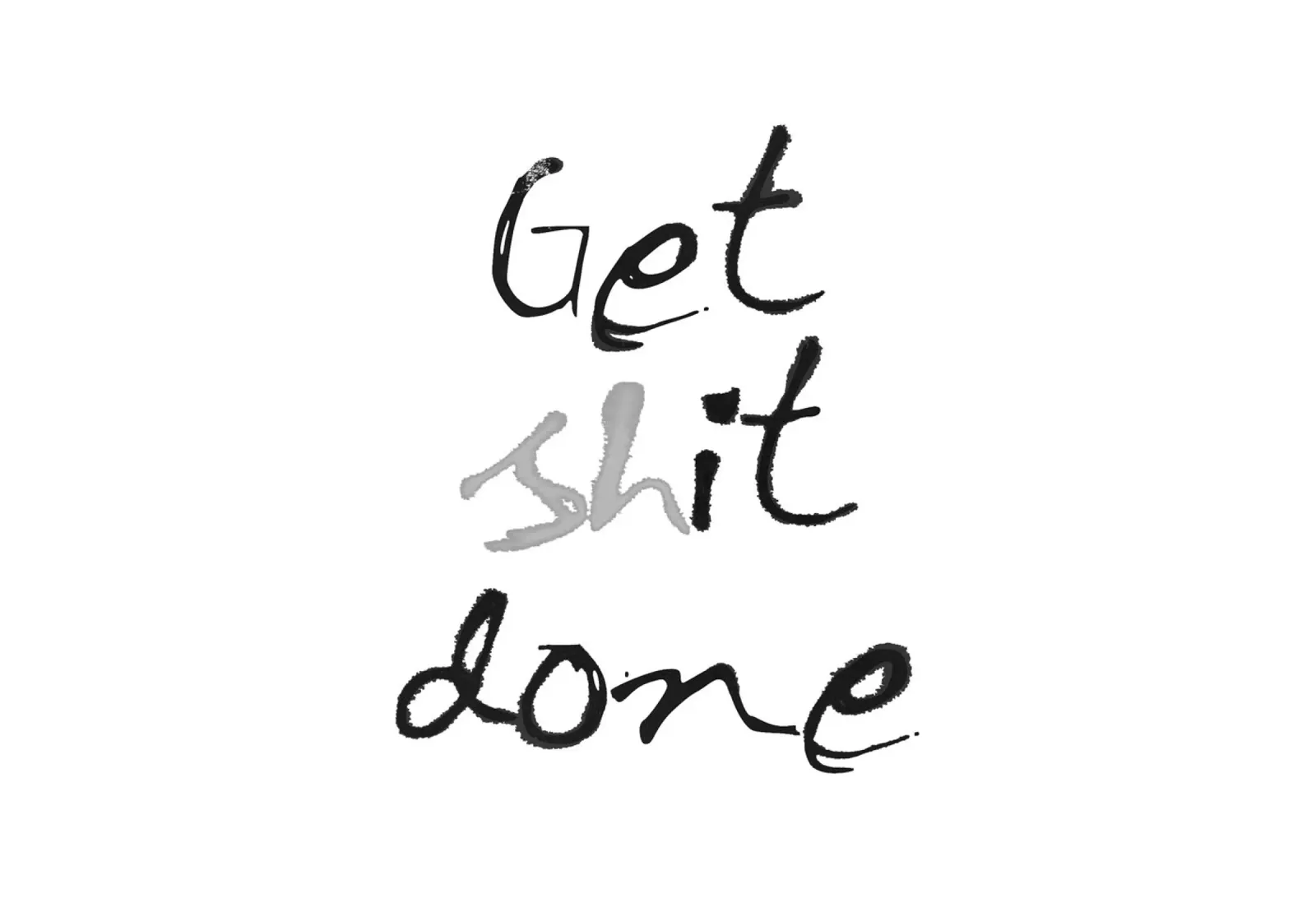 Get it done poster con telaio in legno da Attaboy Dsgn