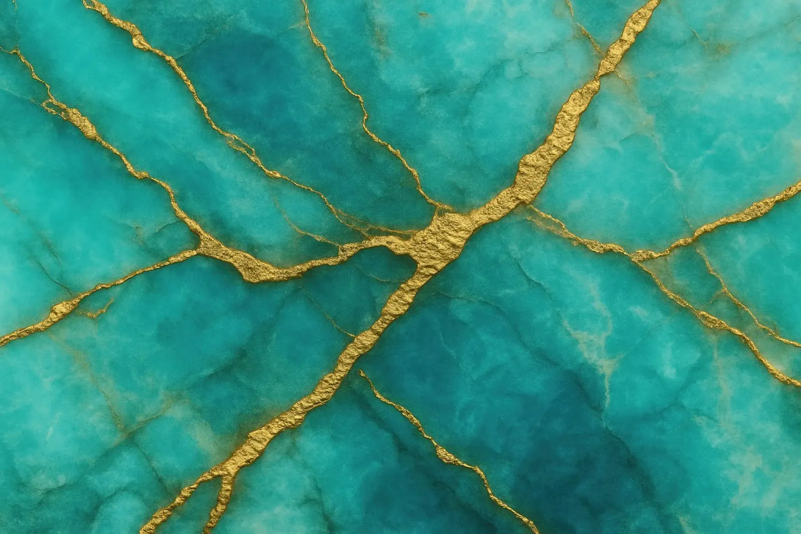 Turquoise Kwartsaders canvas met Baklijst van Chromatic Fusion Studio