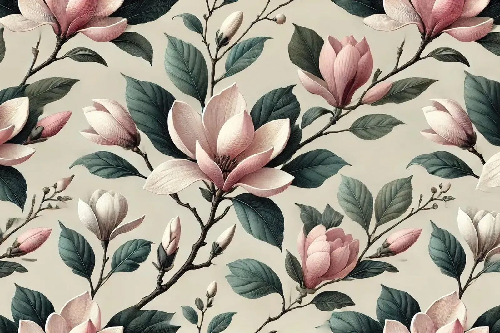 Blush Magnolia Bloom poster da Chromatic Fusion Studio