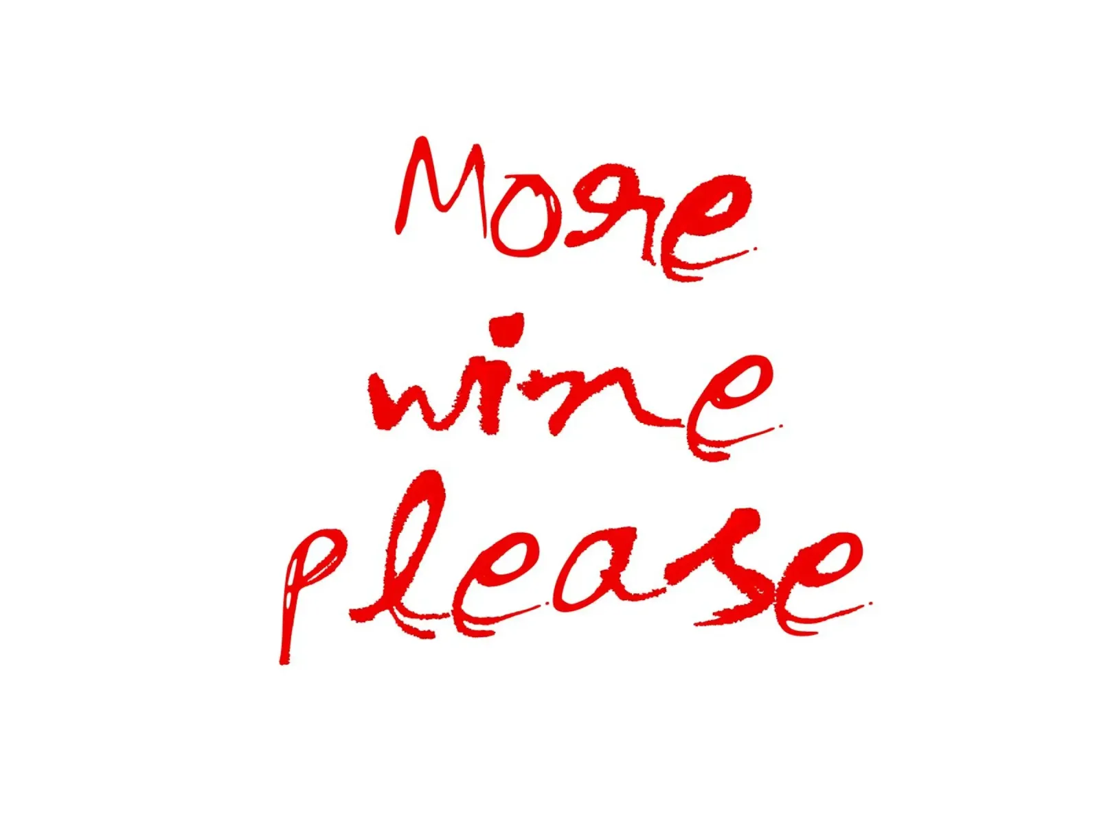 More Wine Please poster con telaio in alluminio da Attaboy Dsgn