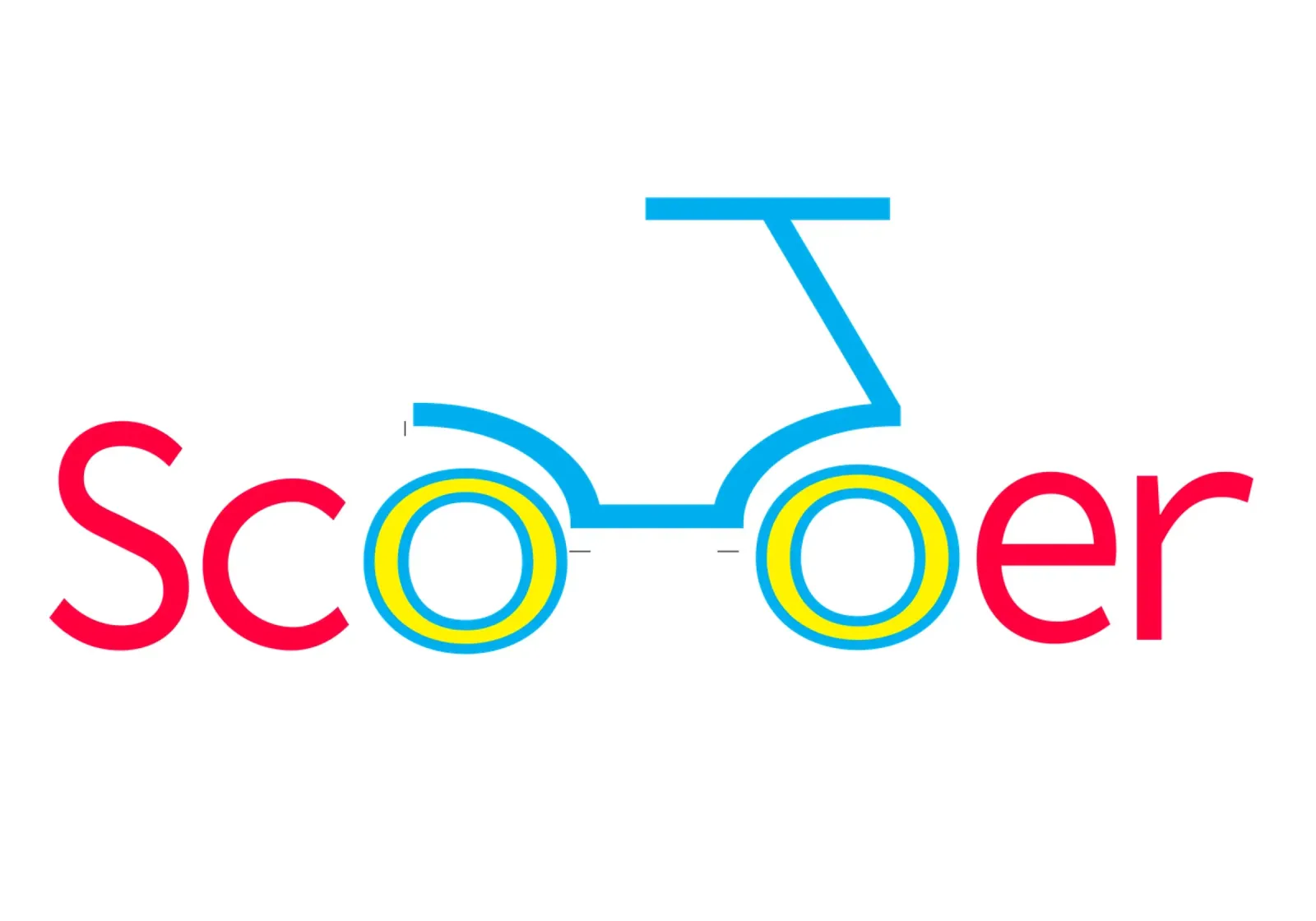 Scooter Logo Ontwerp Retro Kunst poster met houten frame van Urban Life