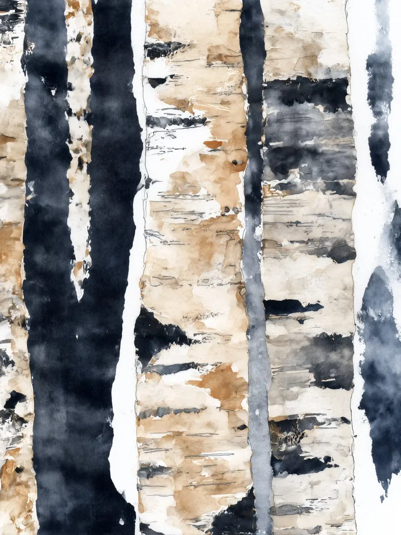 Birch Memory 1 canvas by Luke Wilder Studio