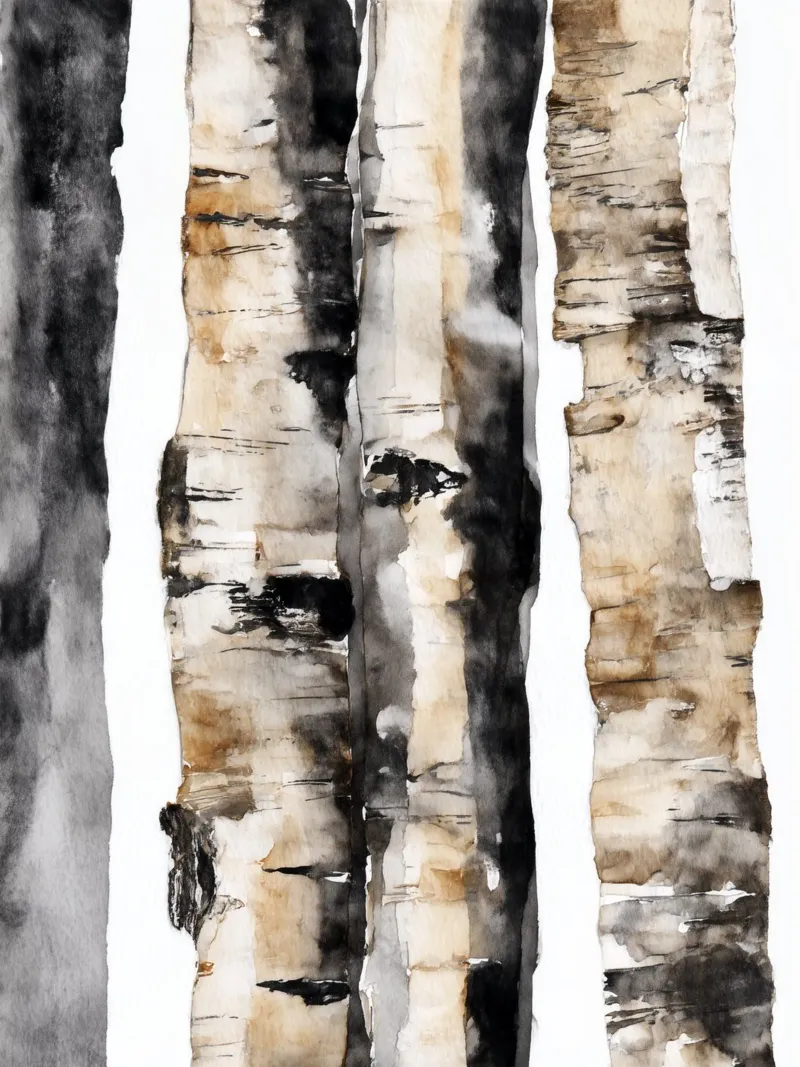 Birch Memory 2 canvas by Luke Wilder Studio