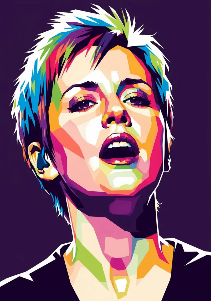 Dolores O'Riordan - The Cranberries #2 poster con telaio in alluminio da Hantamrata