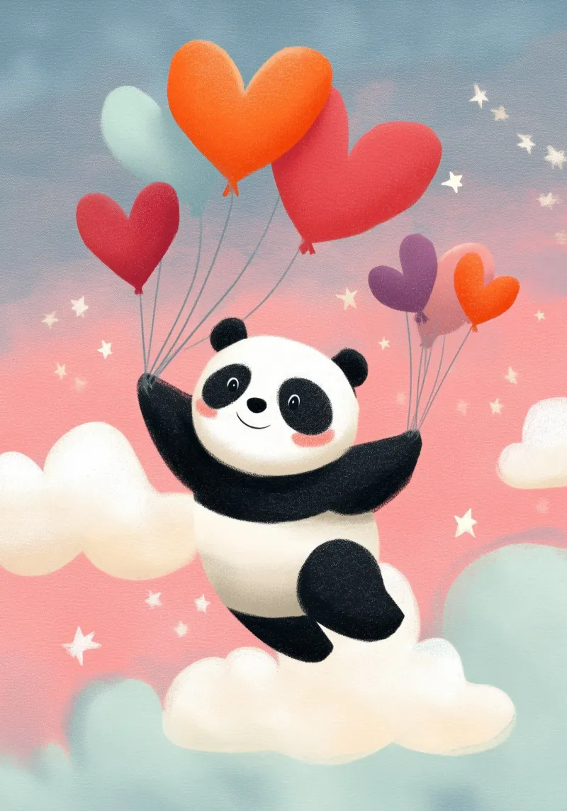 Panda in the Sky poster da Kiara