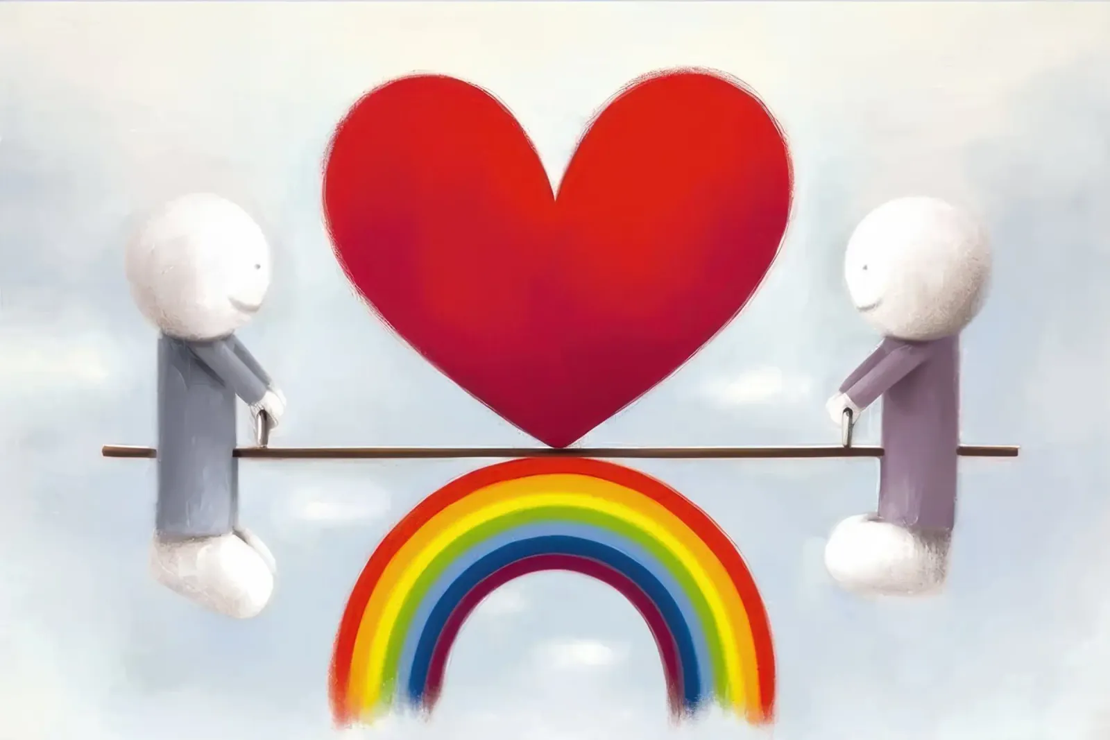 Amore a distanza Doug Hyde poster con telaio in alluminio da Hyde Hi