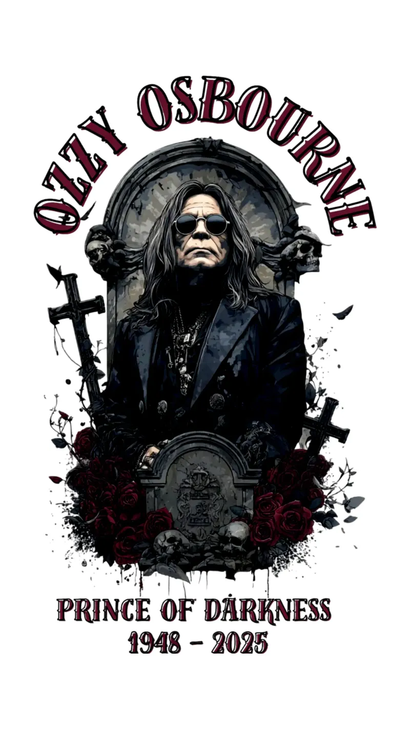 Riposa in pace Ozzy Osbourne poster da https://www.juniqe.com/uk/shop/Henndraws