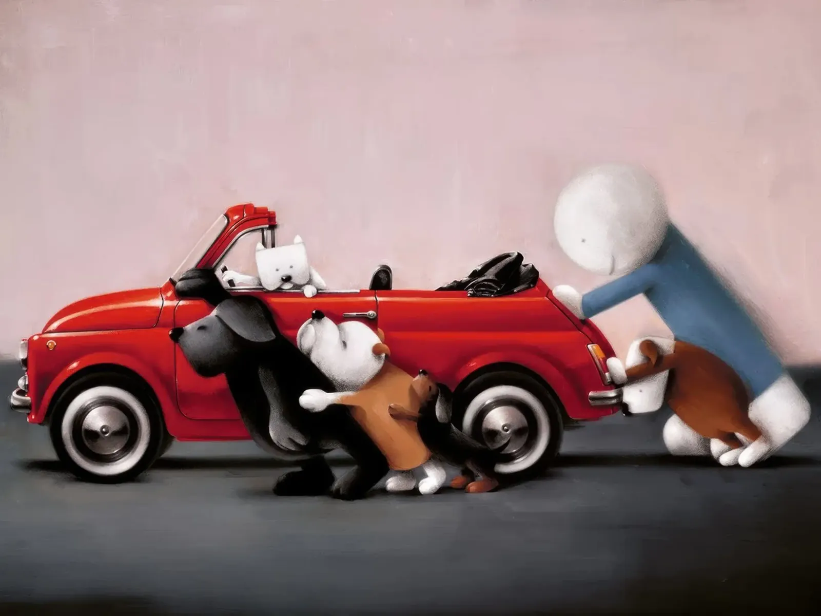 Lavoro di squadra Doug Hyde poster con telaio in legno da Hyde Hi