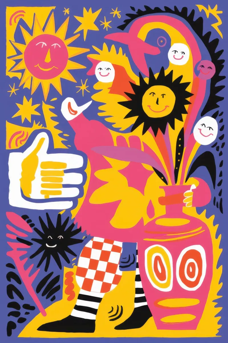 Saluto al sole psichedelico poster da Scaller Stars