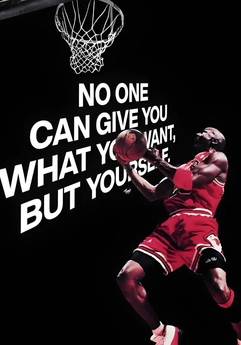 No one can give you what you want poster con telaio in legno da Type & Tape