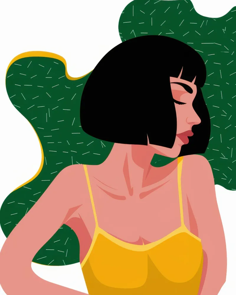 Sguardo estivo e sensuale poster con telaio in plastica da Scaller Stars