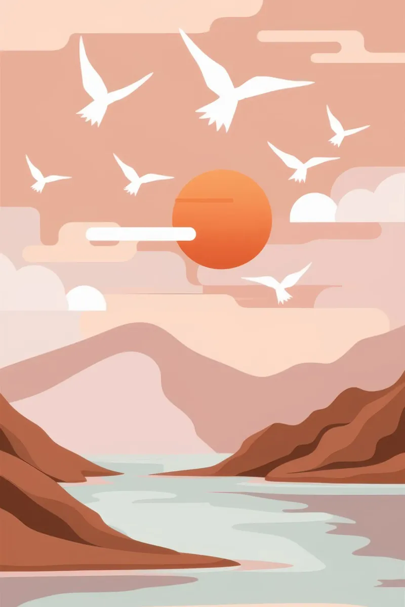Zeemeeuwen bij zonsondergang poster met aluminium frame van Nova Glaze