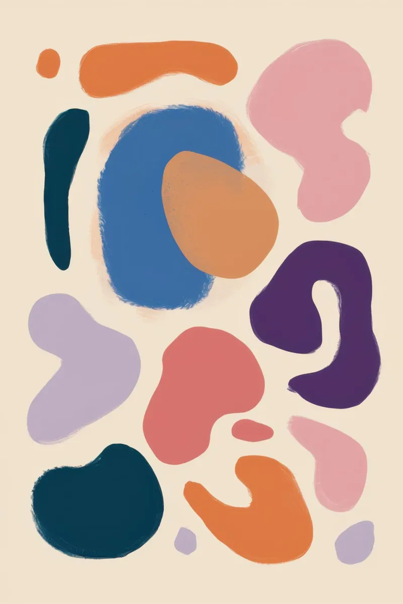 Forme organiche pastello poster da Nova Glaze
