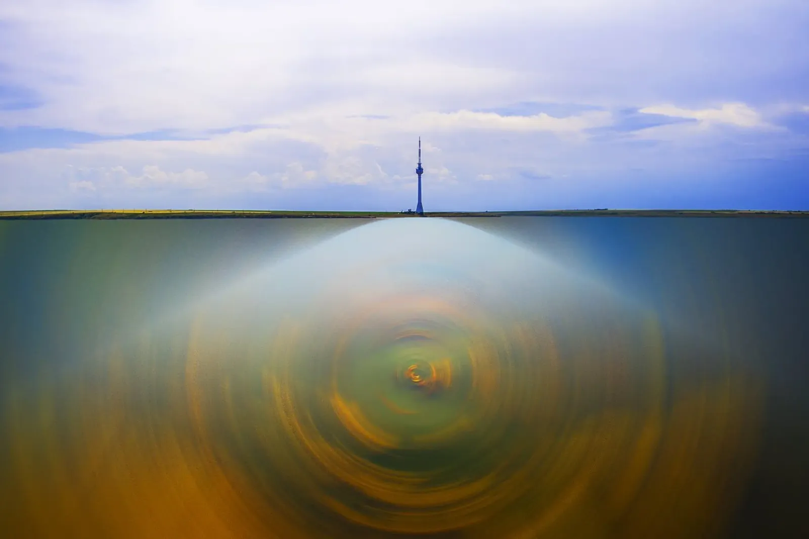 Beneath It All Magic Happens – Abstract Nature Reflection Ar poster with wooden frame by jay
