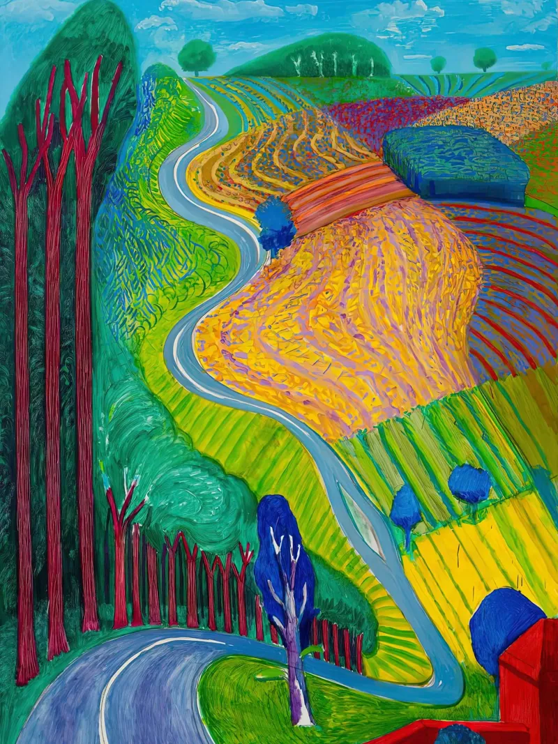 gowing up garrow david Hockney poster con telaio in plastica da mix mate