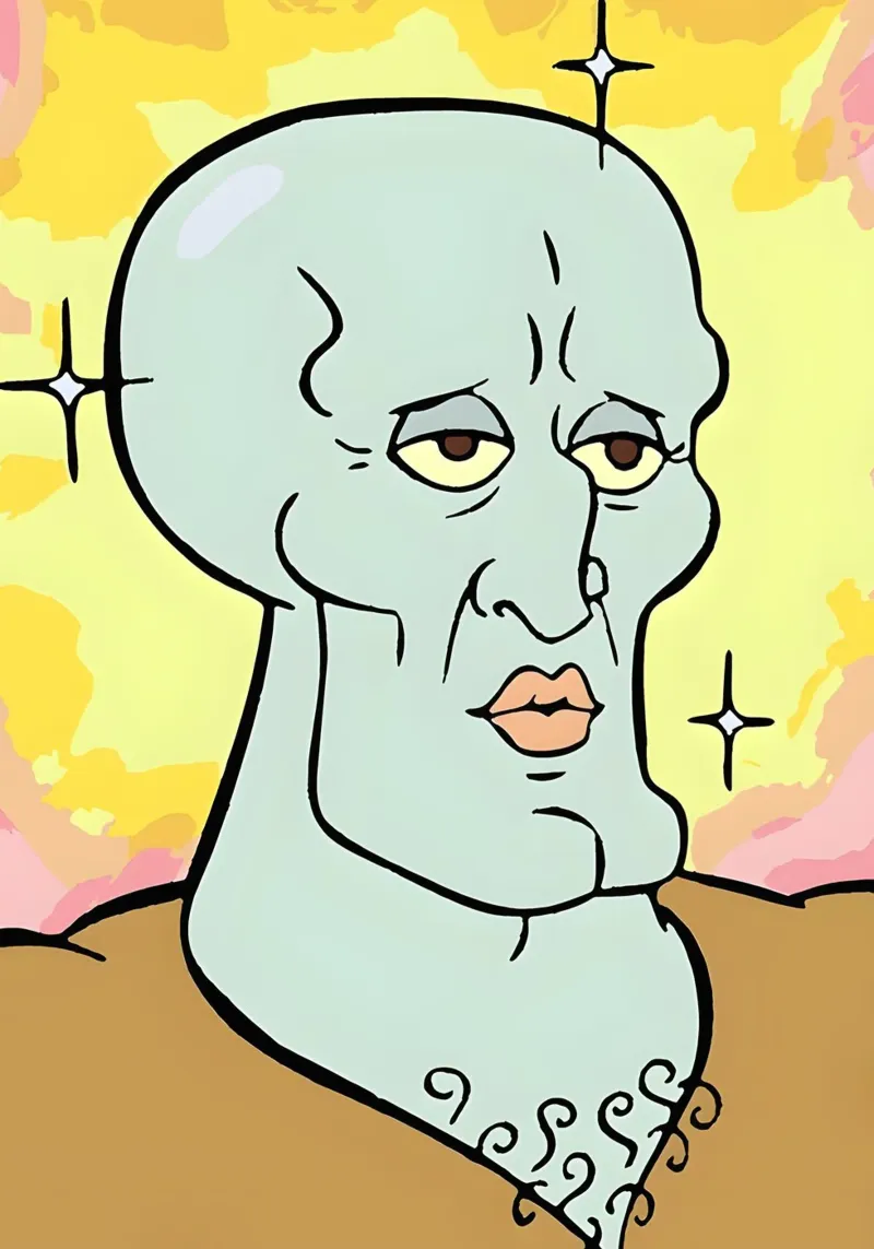 Squidward Tentacles poster da Low poly art