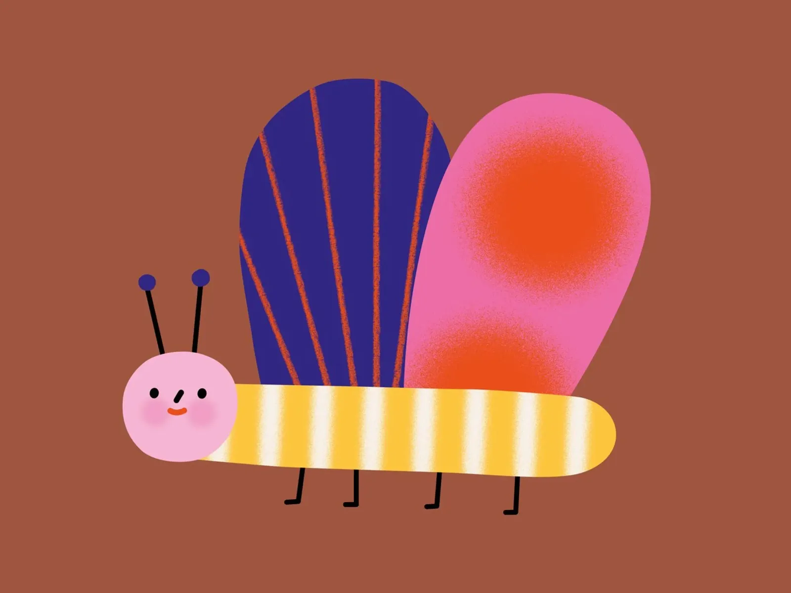 Kleiner Schmetterling poster con telaio in alluminio da Susann Stefanizen