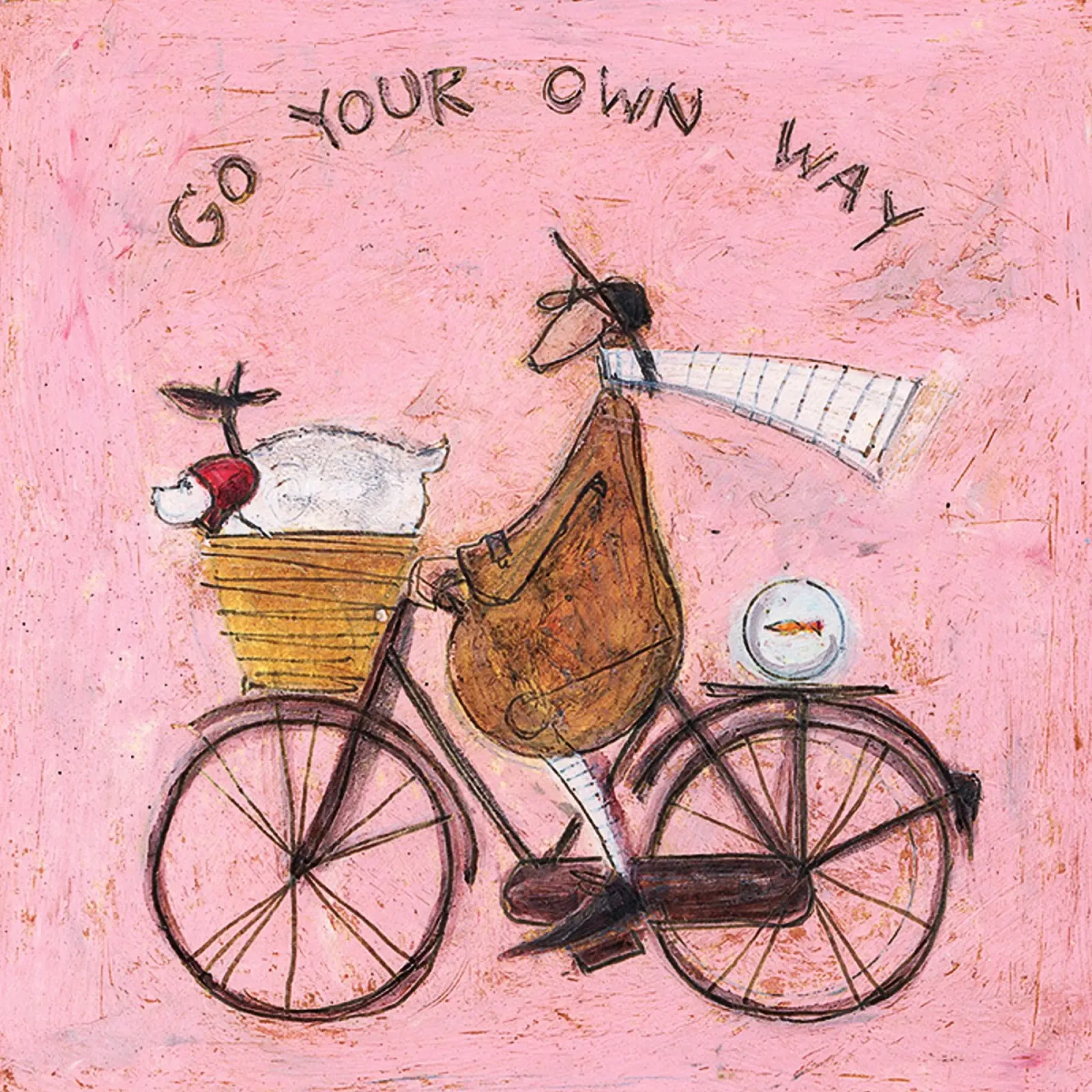sam toft vai per la tua strada poster con telaio in legno da mix mate