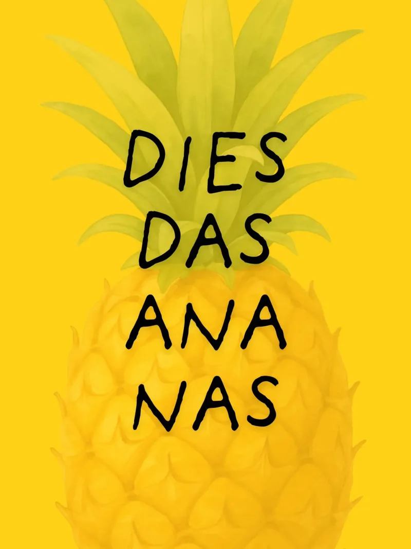 Dies das Ananas poster con telaio in legno da Diesdas Ananas Design