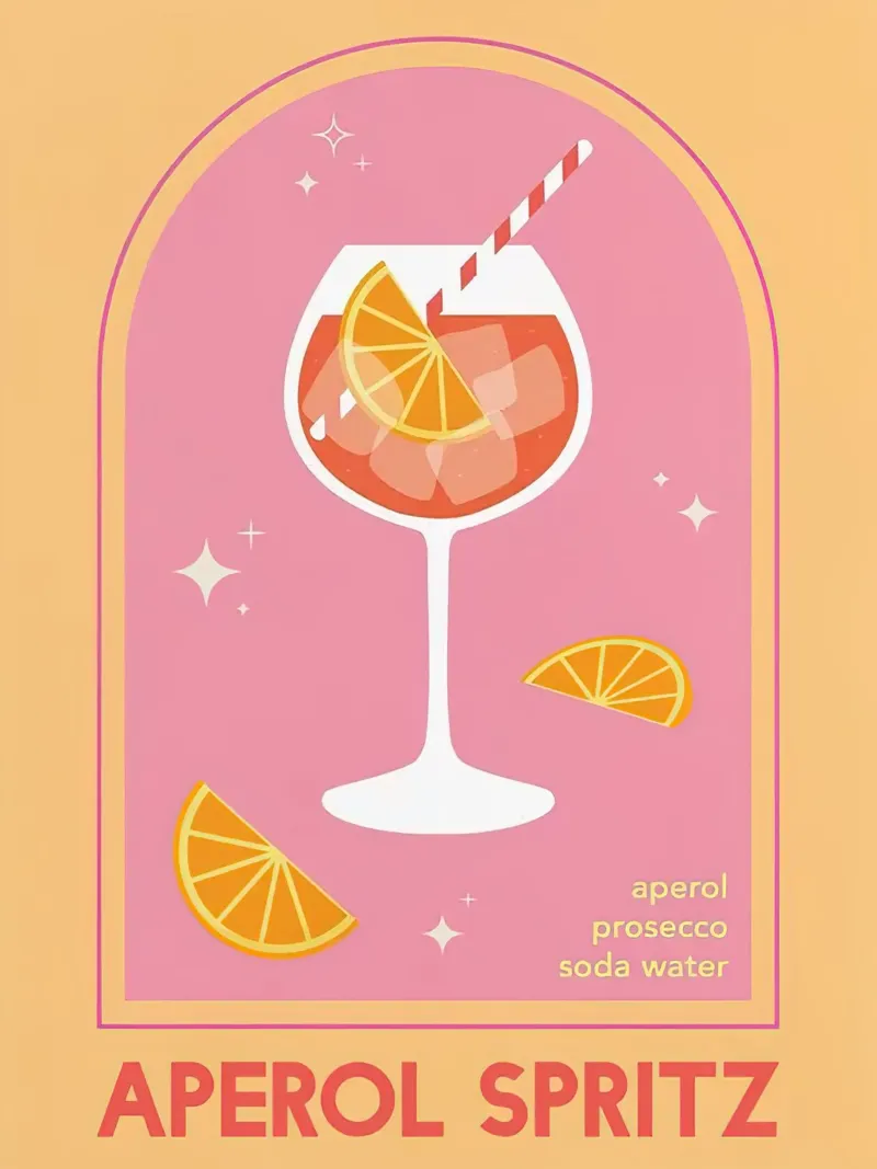 Poster per cocktail Aperol Spritz poster da Stacey Stubbs