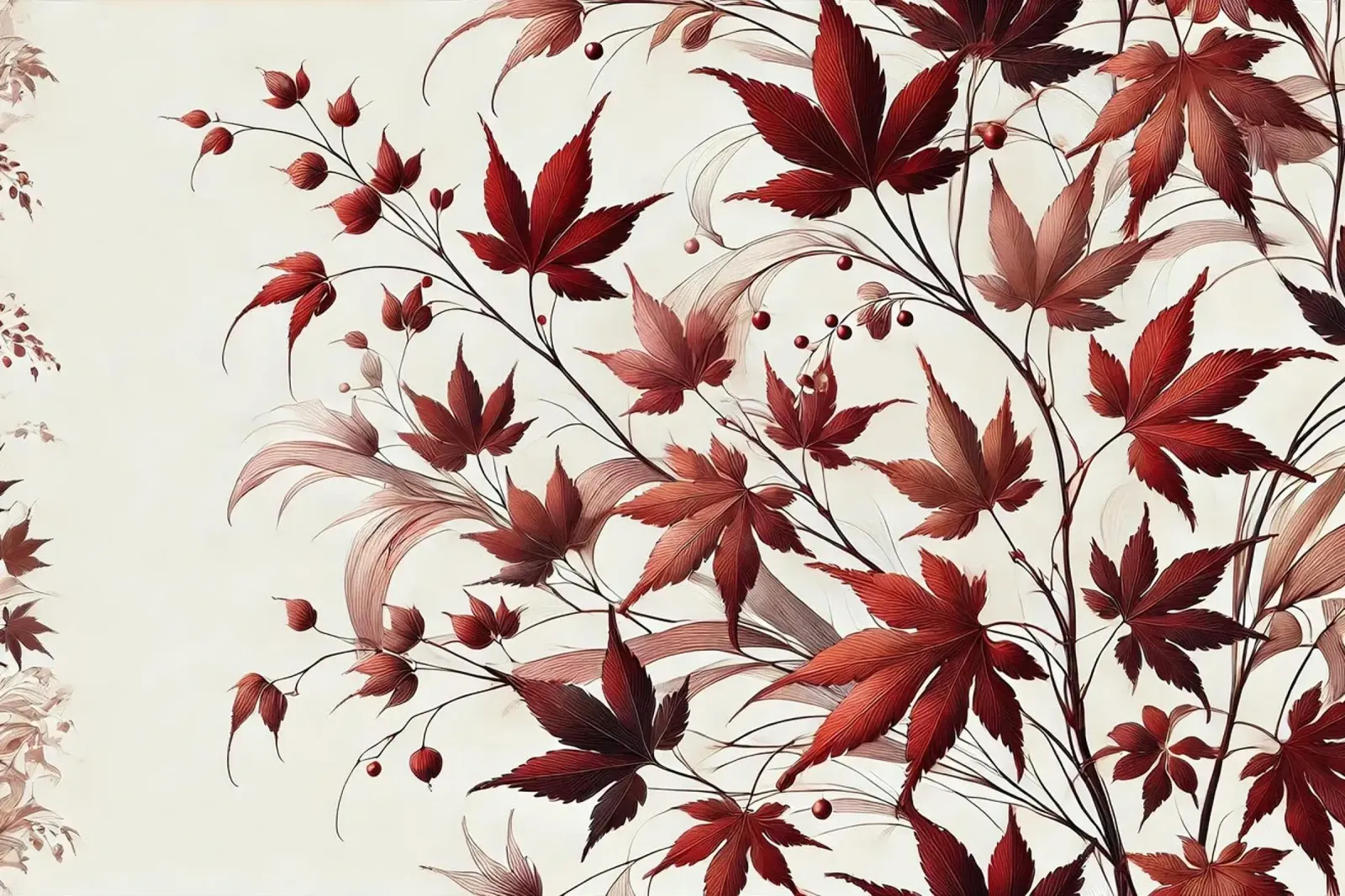 Japanese Maple canvas with Floater frame by Chromatic Fusion Studio