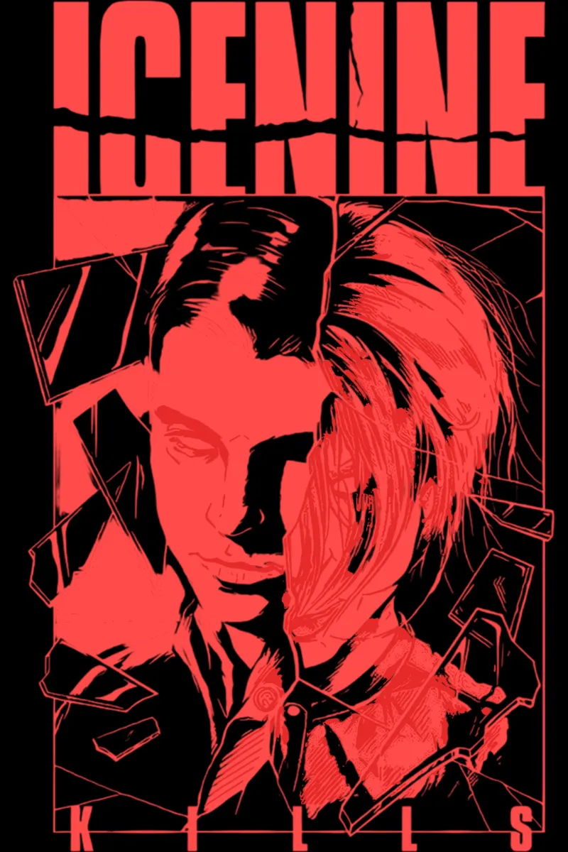 Maglietta "L'uomo rosso di Icenine uccide". poster da igoshartwrks