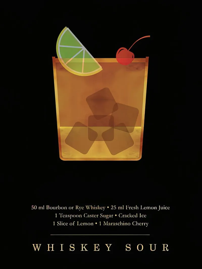 Cocktail Whiskey Sour poster da Stacey Stubbs