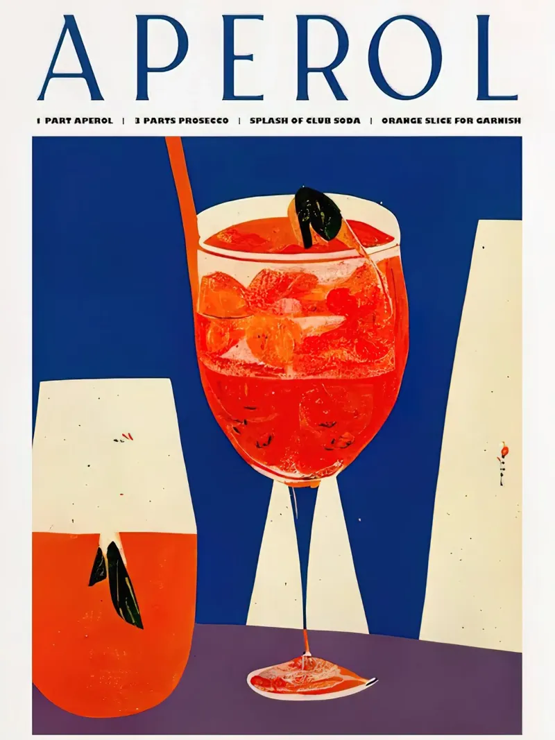 Poster retro Aperol Spritz 1960 poster da Stacey Stubbs