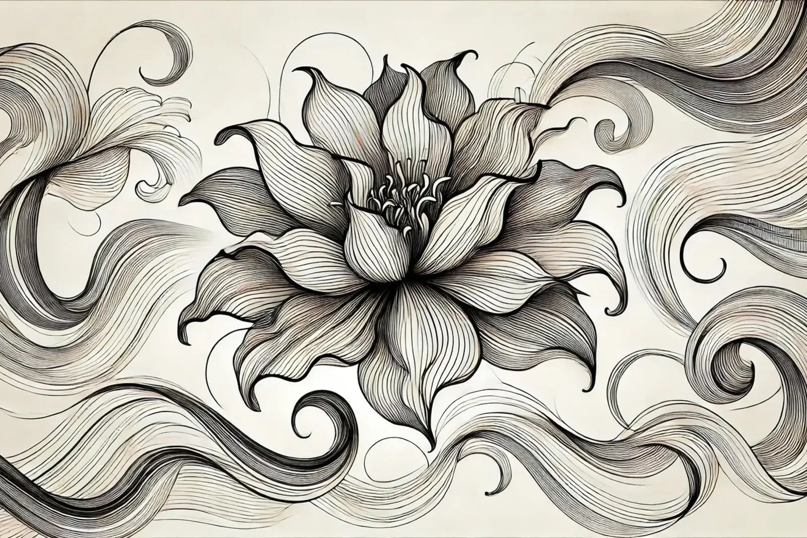 Reverie monocromatica in fiore poster con telaio in alluminio da Chromatic Fusion Studio