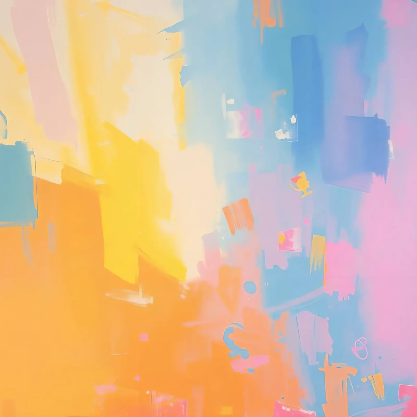 Pittura astratta con colori e pennellate a pastello poster da DesignDoodle