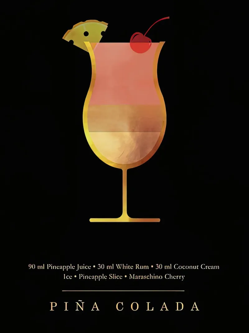 Cocktail Pina Colada poster da Stacey Stubbs