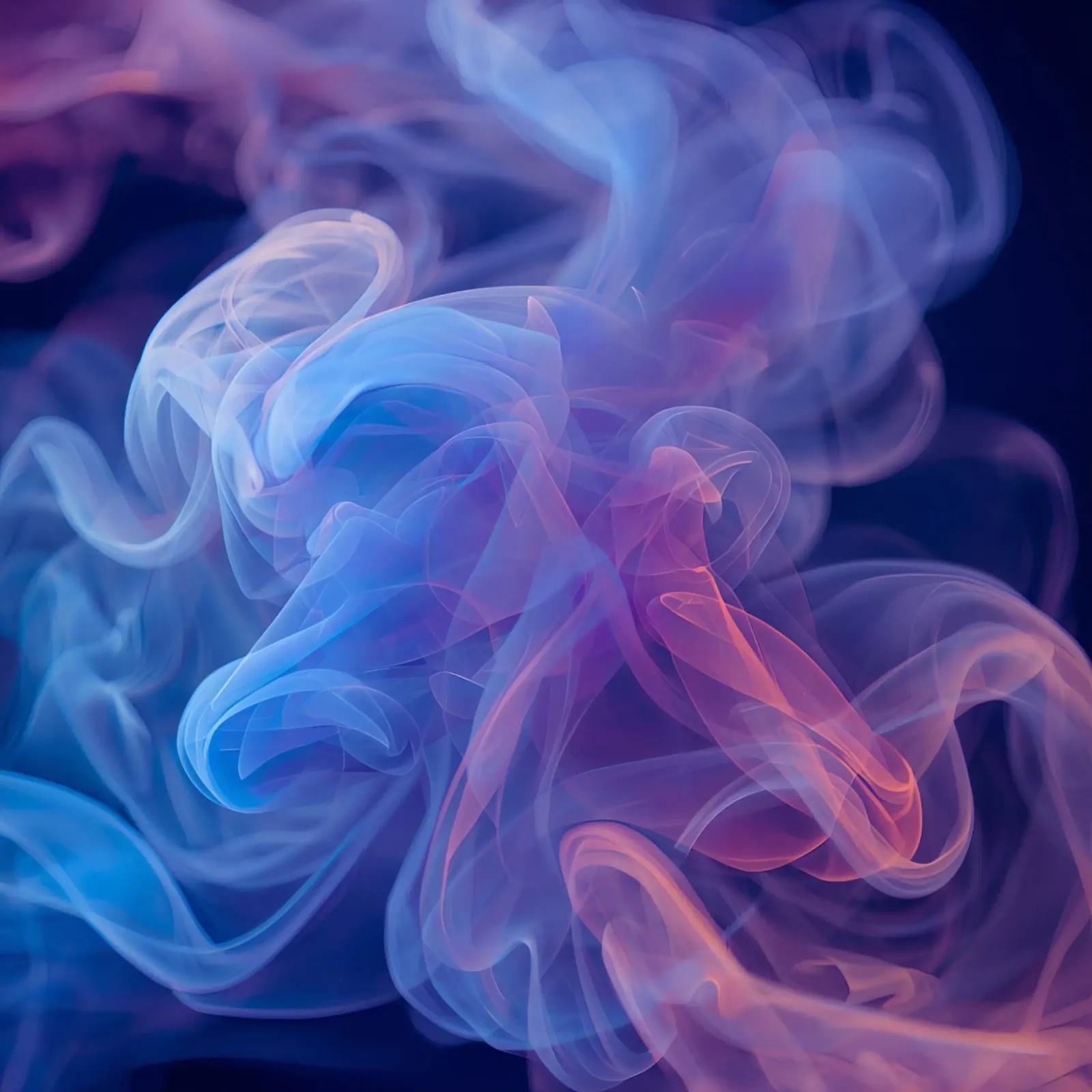 Abstract Swirling Colored Smoke on Dark Background canvas with Floater frame by DesignDoodle