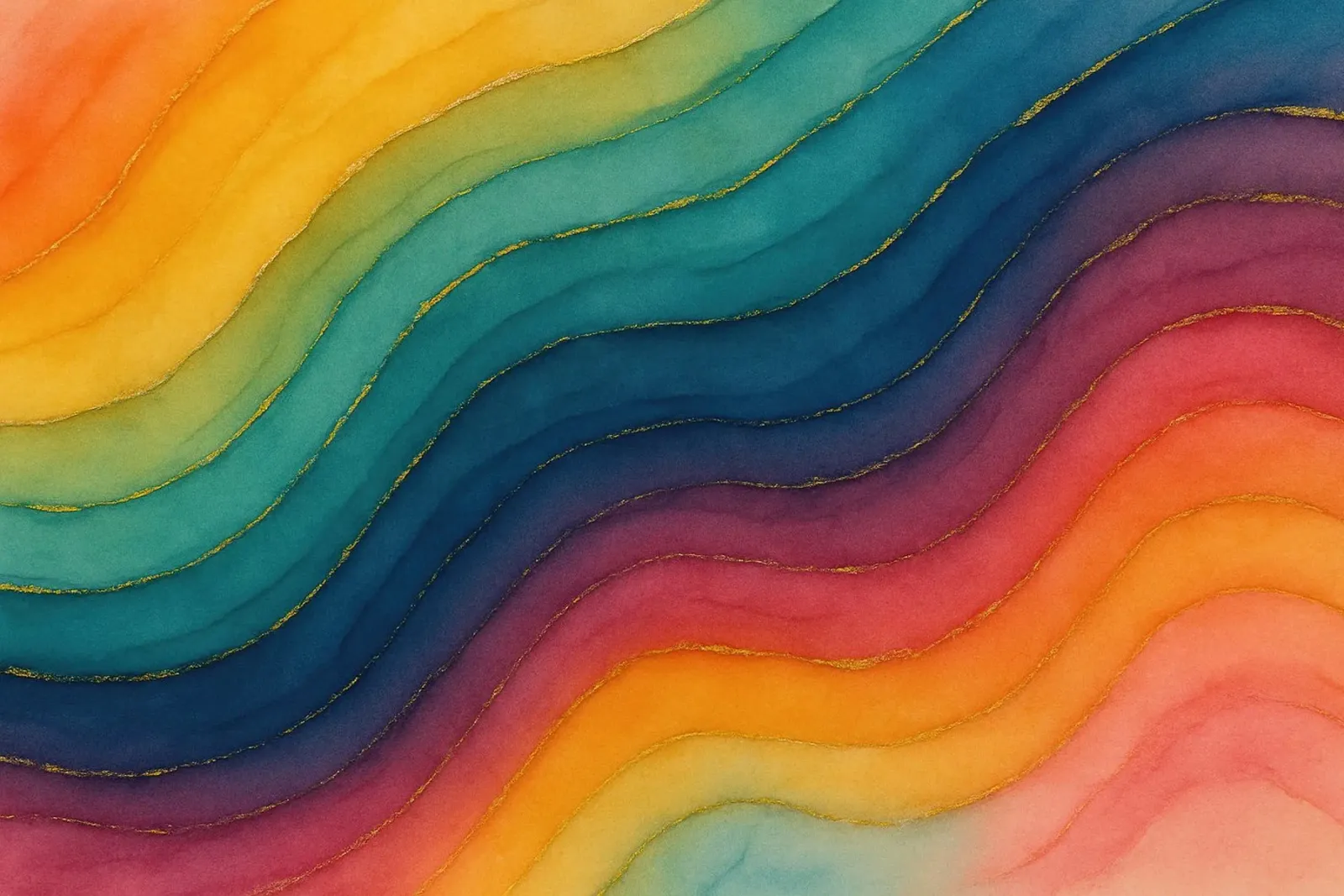 Flusso arcobaleno Serenità poster con telaio in alluminio da Chromatic Fusion Studio