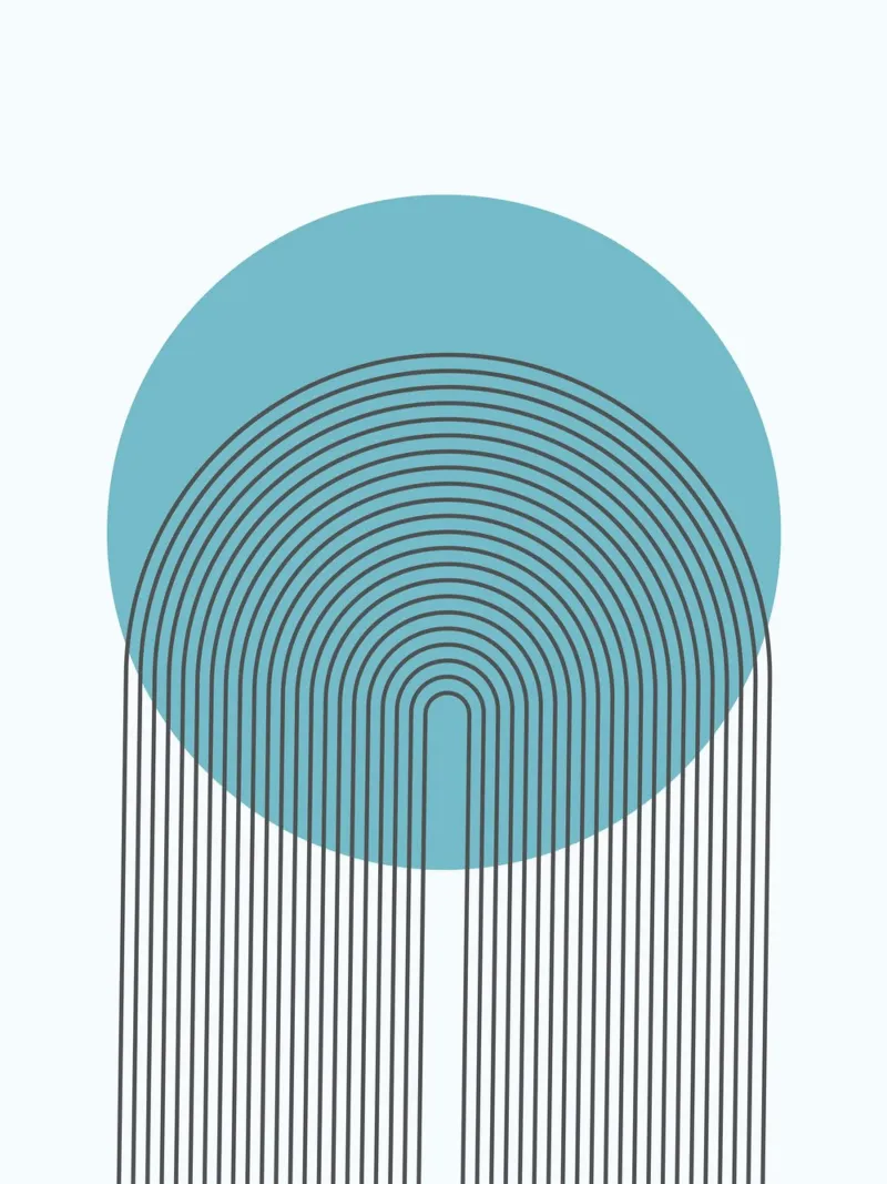 Modern Arc Design - Minimal Art Graphics alu-dibond by Casa Calm