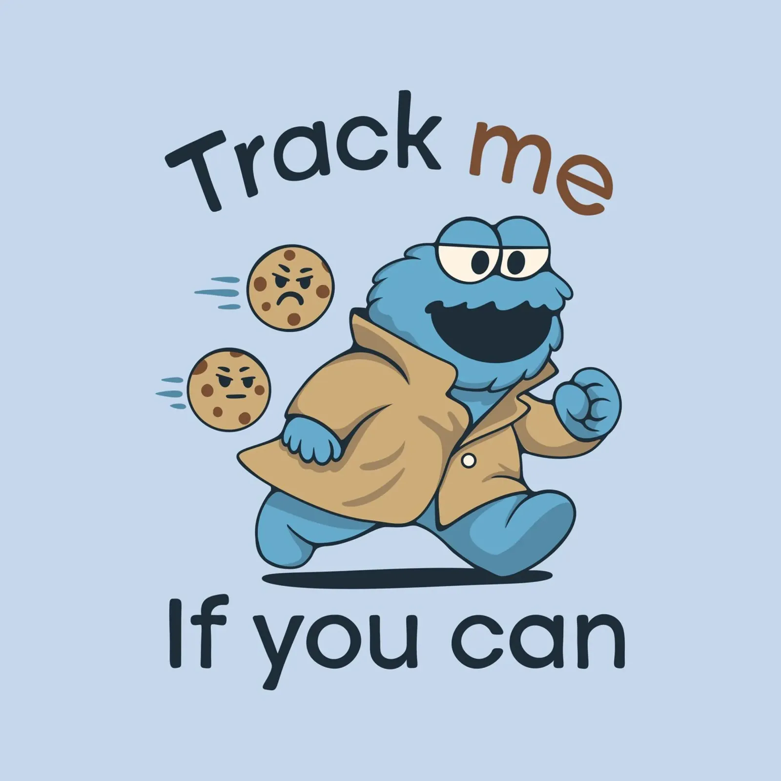 Track me if you can canvas with Floater frame by Loobs