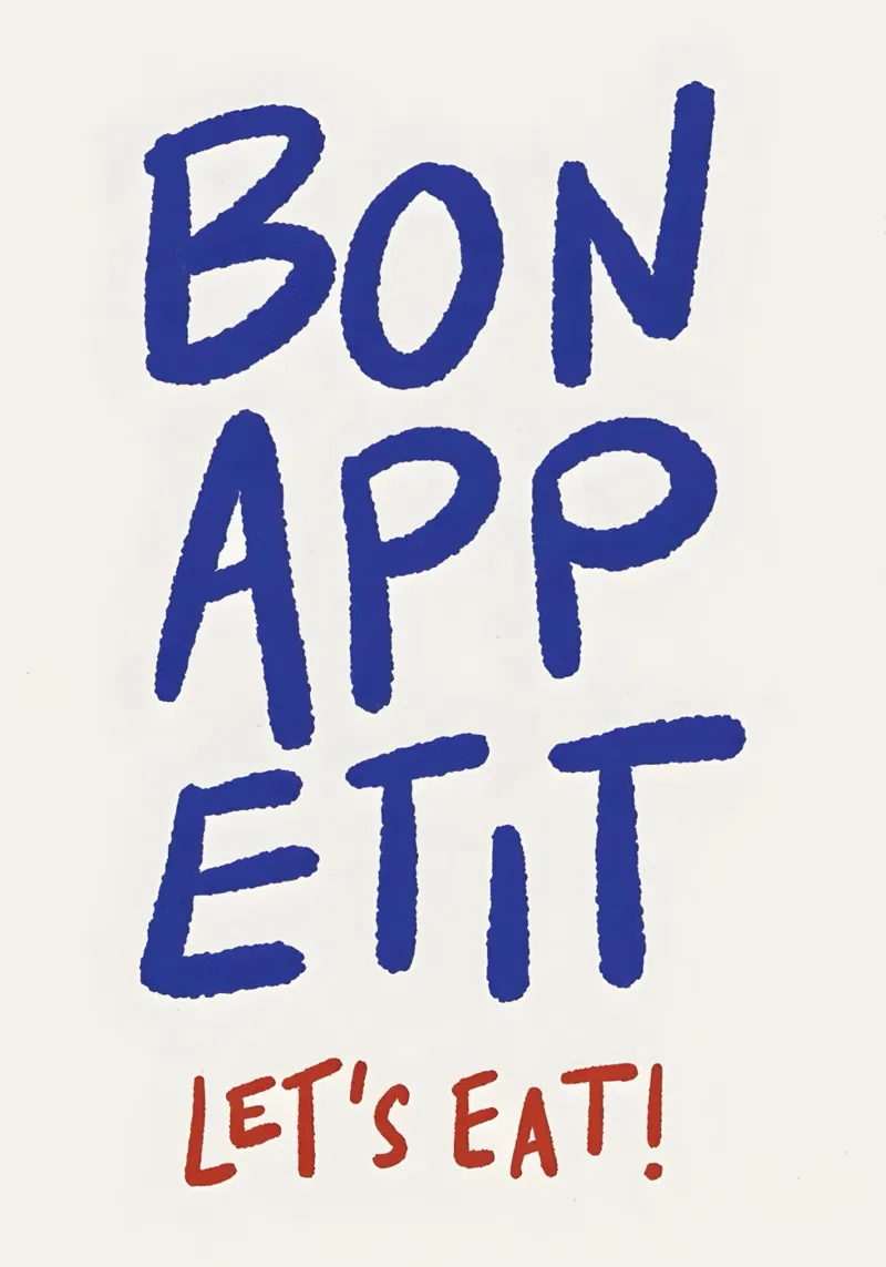 Bon Appétit' poster da Type & Tape