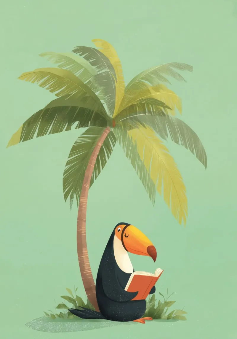 Storytime with Mr. Beak poster con telaio in legno da Kiara
